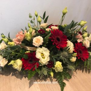 Centre de table des mariés - Mariage rouge, rose & blanc