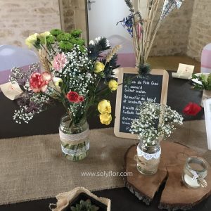 Centre de table 4 éléments - Mariage thème blé