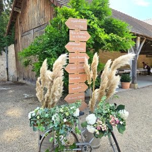 Vélo fleuri - Décoration vin d’honneur
